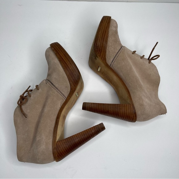 COLE HAAN Stephanie Chukka Suede Platform Oxford Heel Boot Nike Air Sz 6 - Picture 9 of 15